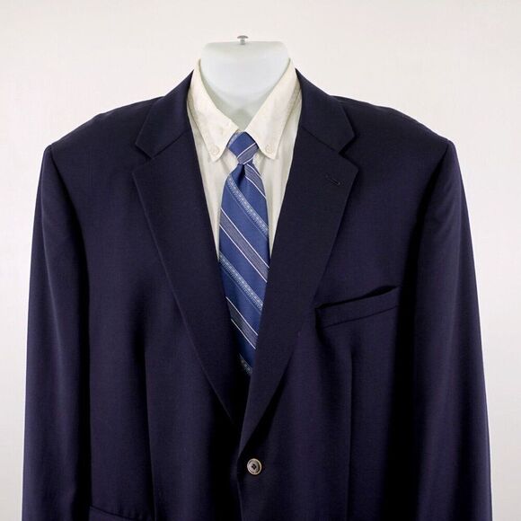 Joseph & Feiss Gold Blue Wool 48L Or Slim 50L 2‎ Button Suit Jacket / Blazer - Picture 1 of 13